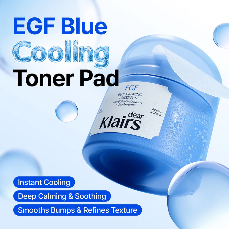 Klairs EGF Blue Calming Toner Pad