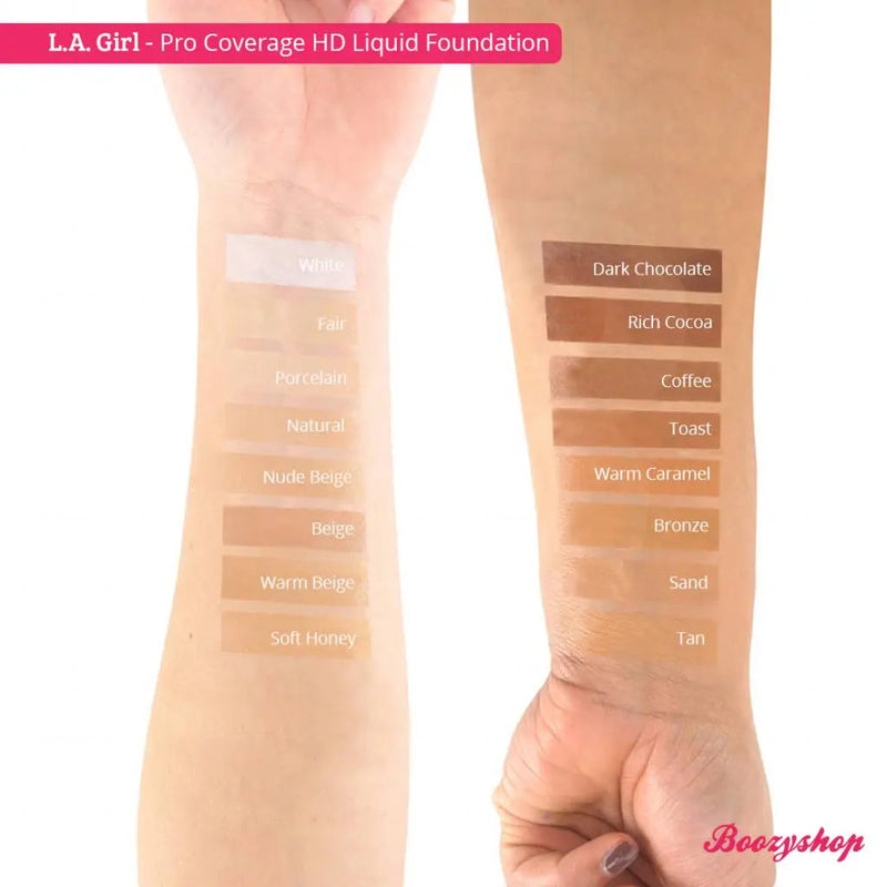 LA Girl HD Liquid Foundation GLM644 Natural, een vloeibare foundation met medium tot volle dekking., foto 2 van 3