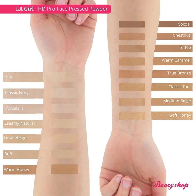 LA Girl Pressed Powder GPP605 Nude Beige, een compact poeder voor het gezicht met spiegel en spons