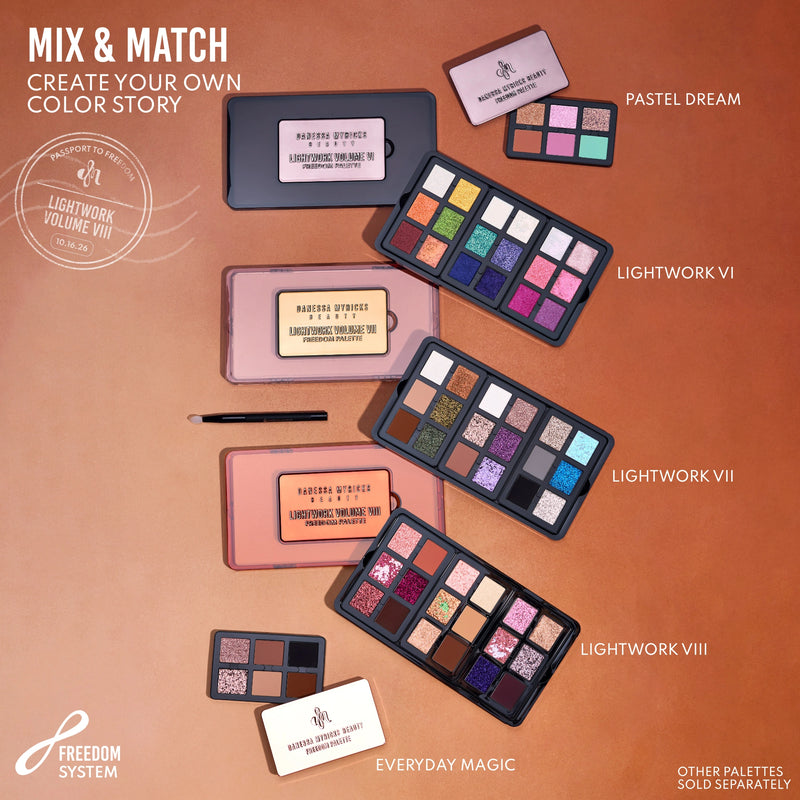 Danessa Myricks Beauty Lightwork Palette VIII Freedom Palette, oogschaduwpalette met 18 tinten