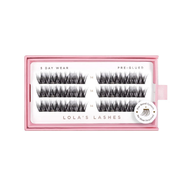 Lola's Lashes Pre-glued Lashes Soft Definition 14mm, voorgelijmde wimperstukjes voor lengte en volume