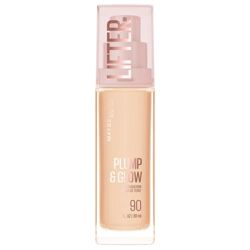 Maybelline Lifter Plump & Glow Foundation 90, vloeibare foundation met huidverzorgende ingrediënten