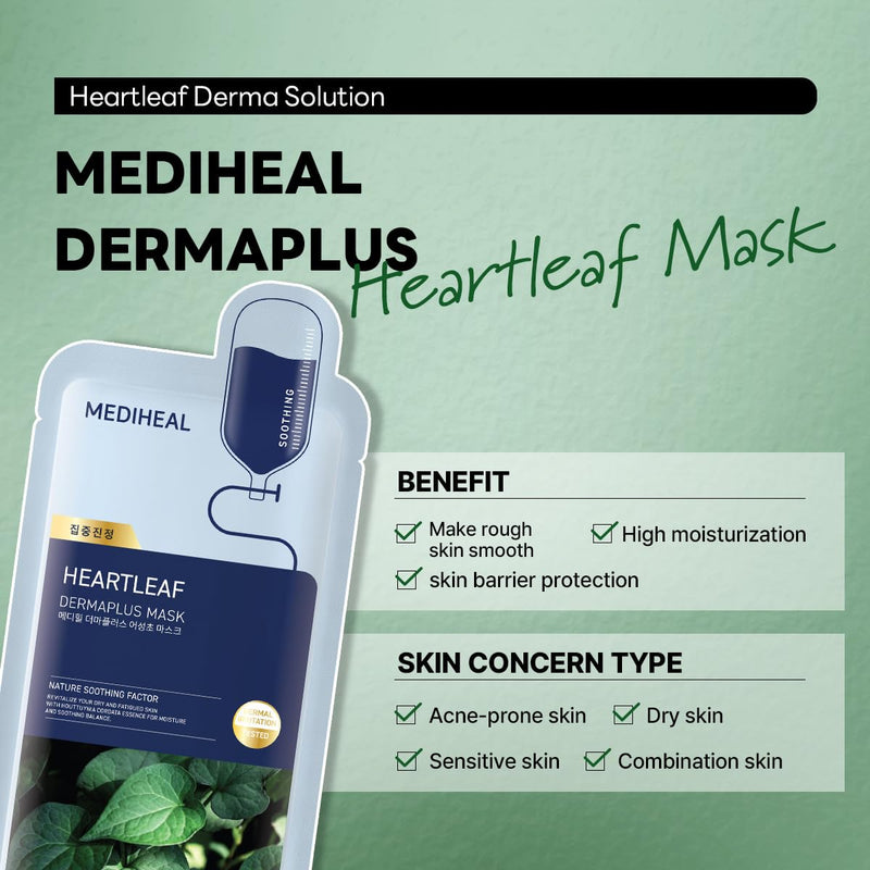 Mediheal Dermaplus Heartleaf Mask 10-Pack