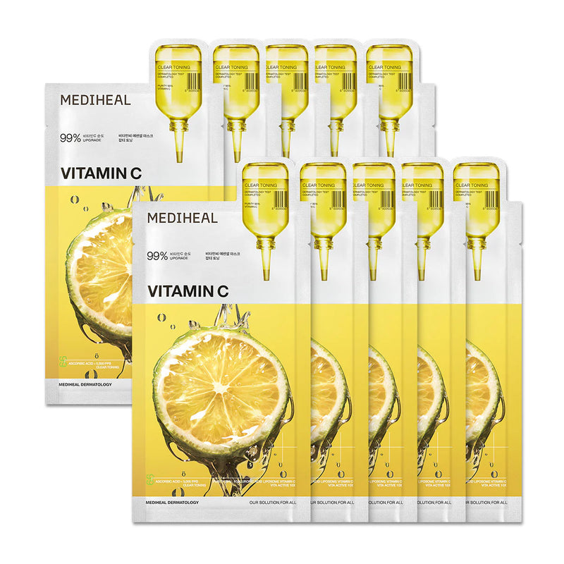 Mediheal Vitamin C Essential Mask Clear Toning 10-Pack