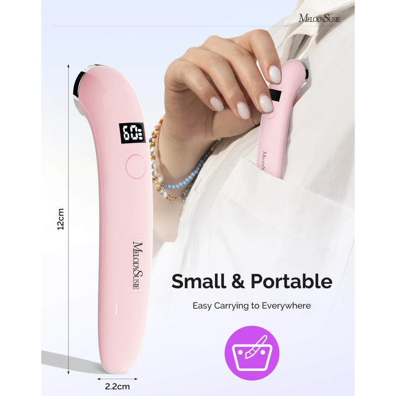 MelodySusie P-ART01A Rechargeable LED/UV Nail Lamp Pink