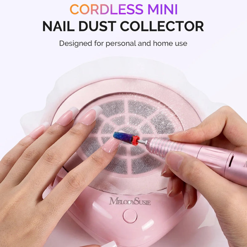 MelodySusie PProR Cordless & Rechargeable Nail Dust Collector Pink