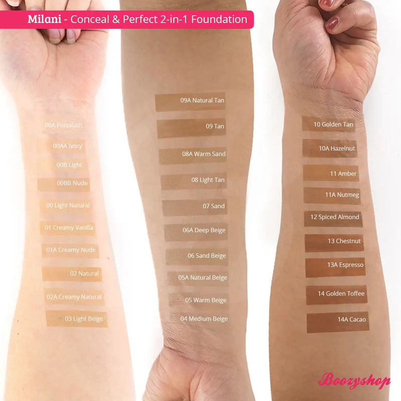 Milani 2-in-1 Foundation and Concealer 01A Creamy Nude, vloeibare foundation en concealer, foto 2 van 5