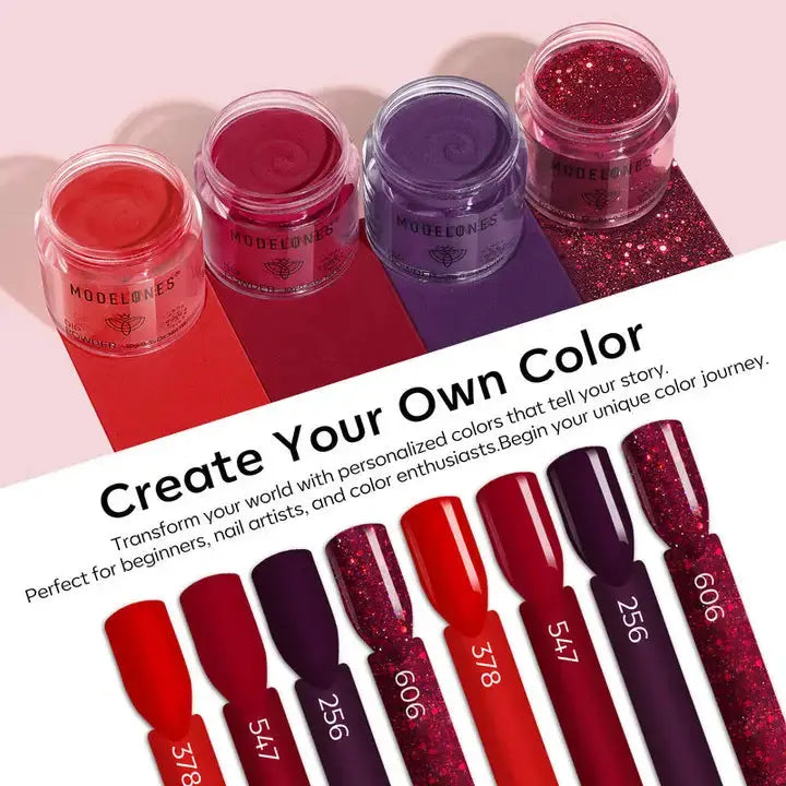 Modelones All-In-One Dip Powder Kit Blood Plum
