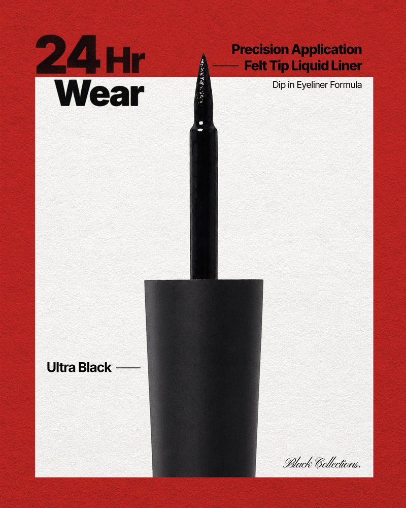 Moira 24HR Ink Dip Liner 001, Black