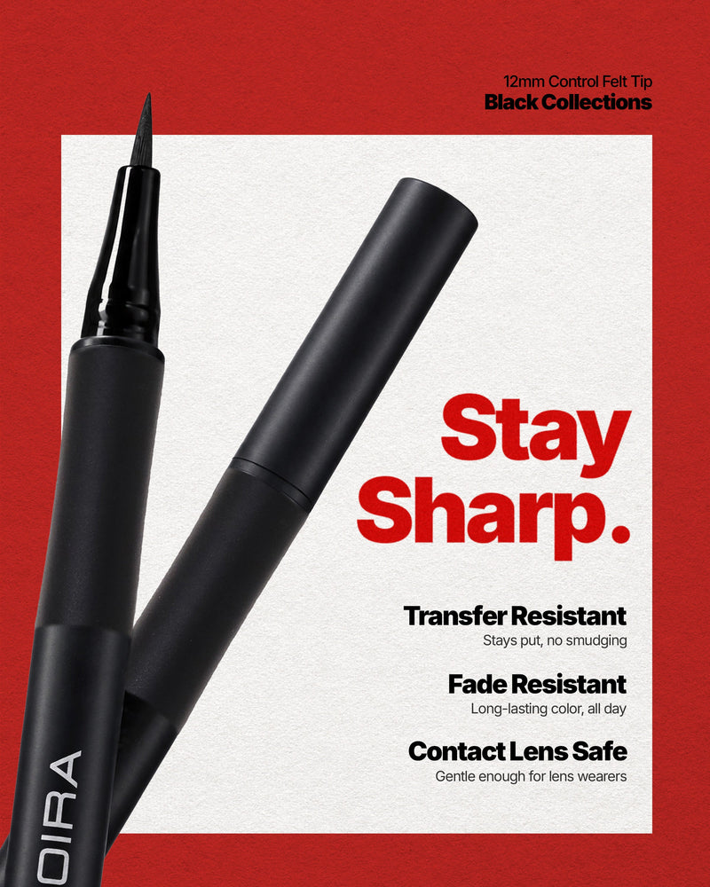 Moira 24HR Pro Tip Ink Liner 001, Black