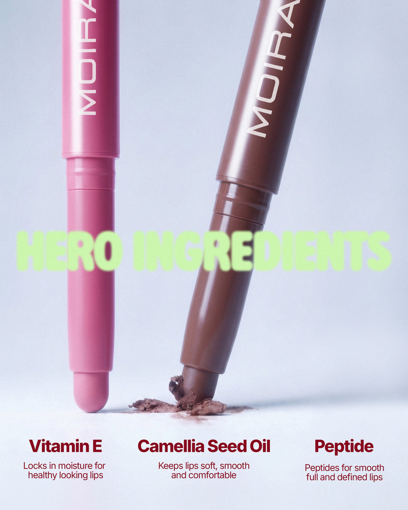 Moira Blur Lip Contour Liner 012 Deep Rose, romige lipliner met matte finish, foto 6 van 7