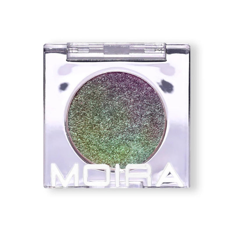 Moira Chroma Light Shadow 026 Cosmic Garden, groene oogschaduw met paarse shift