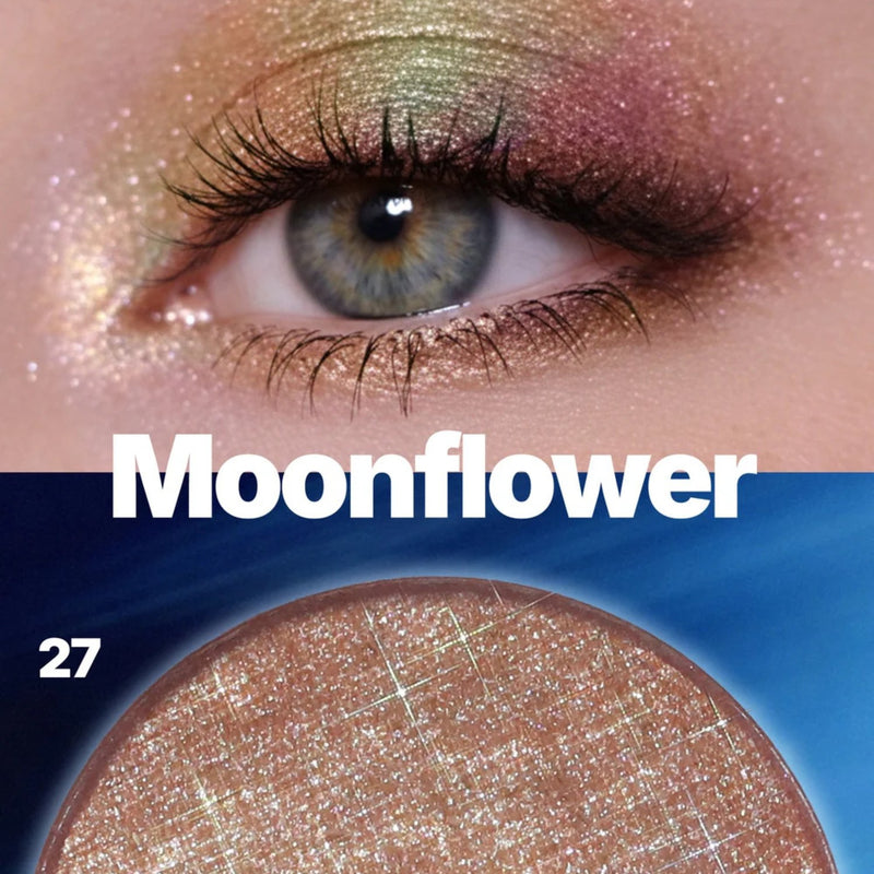 Moira Chroma Light Shadow 027 Moonflower, metallic oogschaduw met multidimensionale sparkle, foto 2 van 5