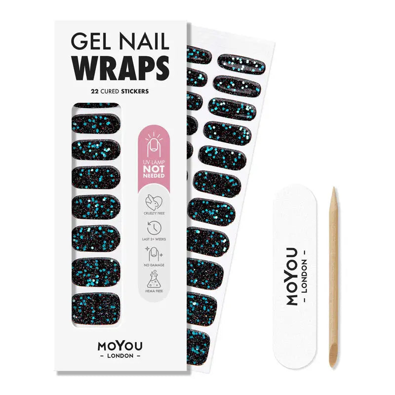 MoYou London Non-UV Gel Wraps Night Code
