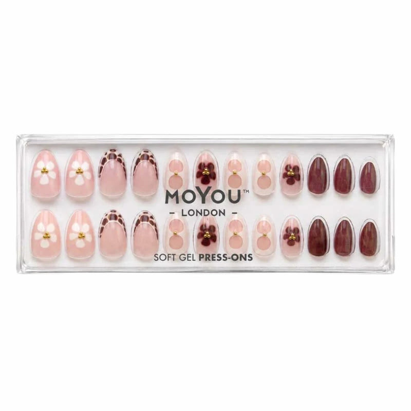 MoYou London Press On Velvet Bloom nepnagels met een velvet bloom design en gel-achtige finish.