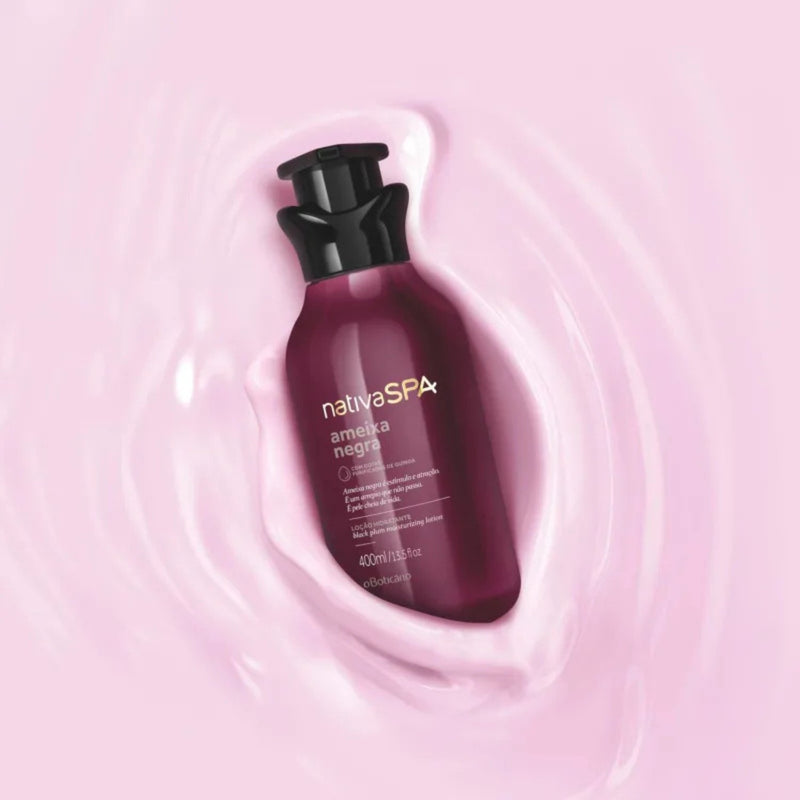 Native Nativa Spa Ameixa Negra Bodylotion in een grote flacon, verzorgende bodylotion voor de huid.
