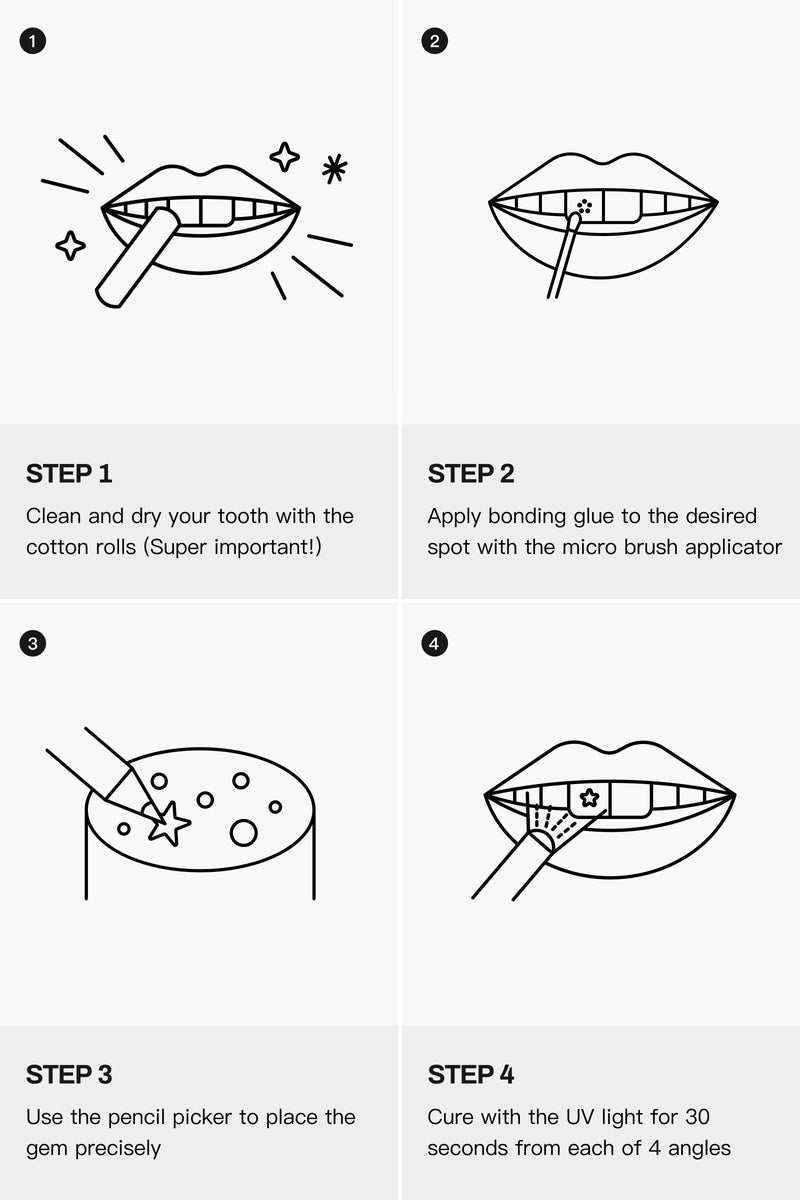 Never Have I Ever Gold Diamond DIY Tooth Gem Kit