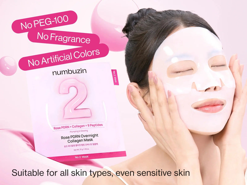 Numbuzin No.2 Rose PDRN Overnight Collagen Mask