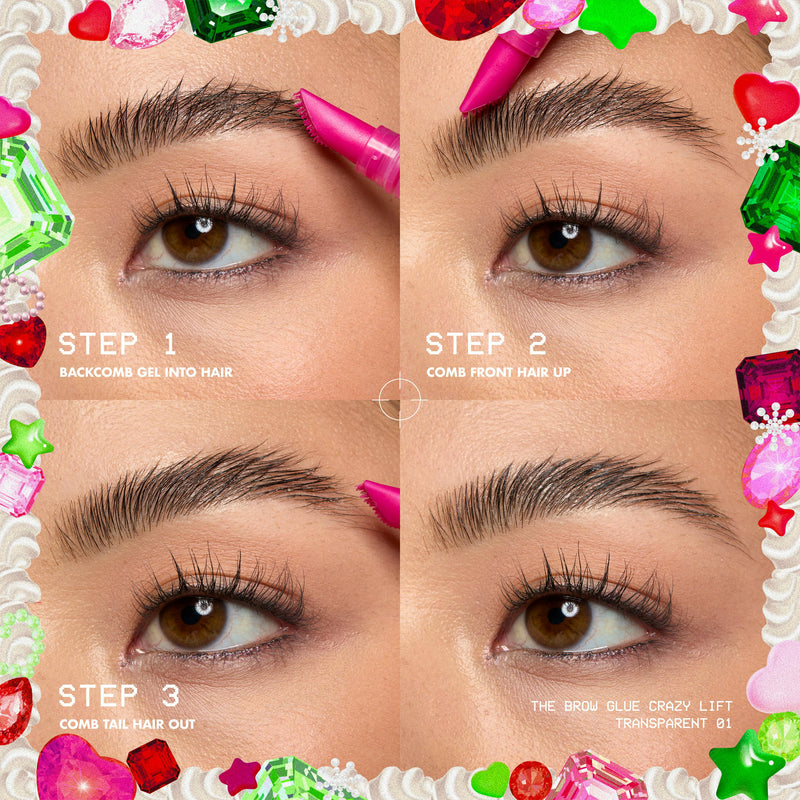 NYX Professional Makeup Bling the Halls Brow Glue Duo 02, wenkbrauw kit, foto 7 van 11