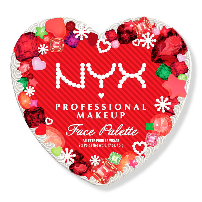 NYX Professional Makeup Bling the Halls Gem It Out Face Palette 02, blush en highlighter duo, foto 4 van 4