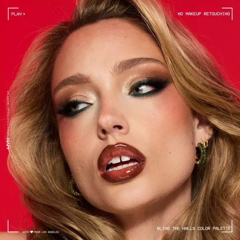 NYX Professional Makeup Bling the Halls Sweet Gem Eyeshadow Palette, oogschaduwpalette voor feestelijke looks, foto 3 van 6