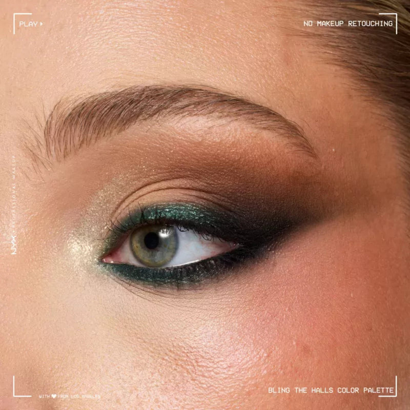 NYX Professional Makeup Bling the Halls Sweet Gem Eyeshadow Palette, oogschaduwpalette voor feestelijke looks, foto 4 van 6