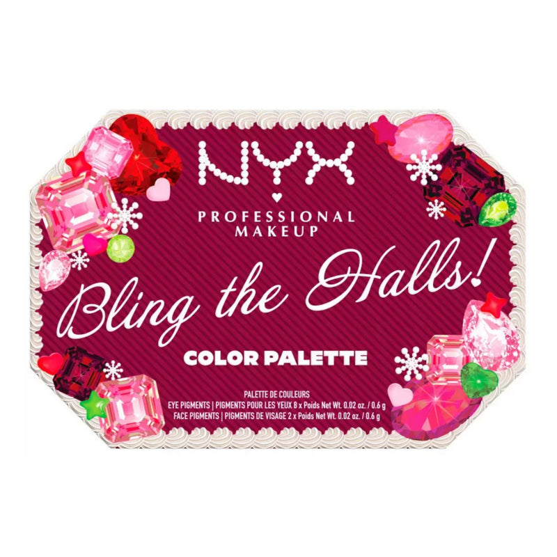 NYX Professional Makeup Bling the Halls Sweet Gem Eyeshadow Palette, oogschaduwpalette voor feestelijke looks, foto 5 van 6