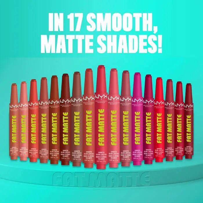 NYX Professional Makeup Fat Matte Smooth Color Lipstick Cashmere Cutie