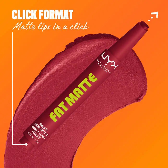 NYX Professional Makeup Fat Matte Smooth Color Lipstick Plushin Plum