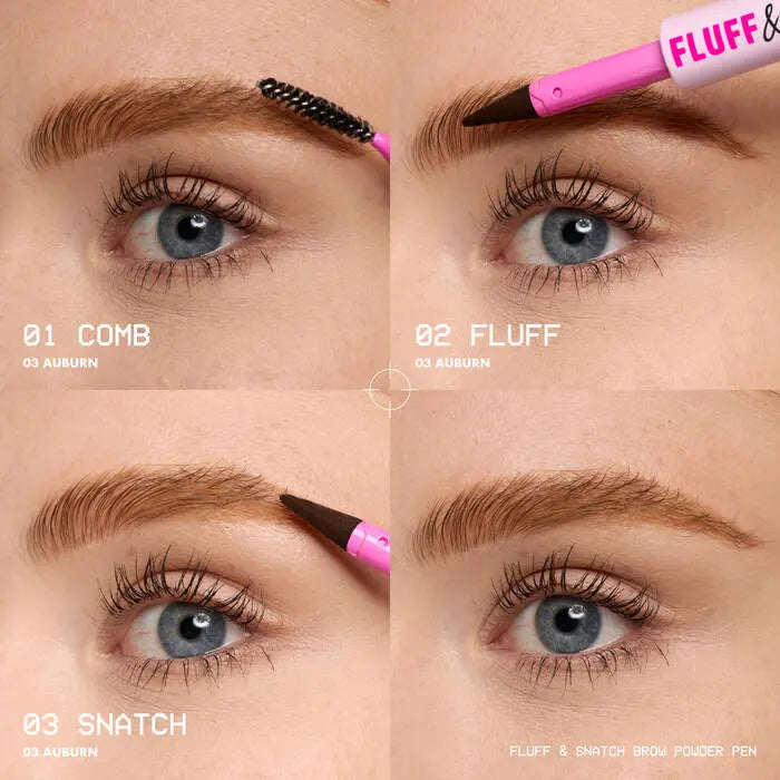 NYX Professional Makeup Fluff N Snatch Powder Pen Cool Ash Brown, wenkbrauwpen met cream-to-powder formule