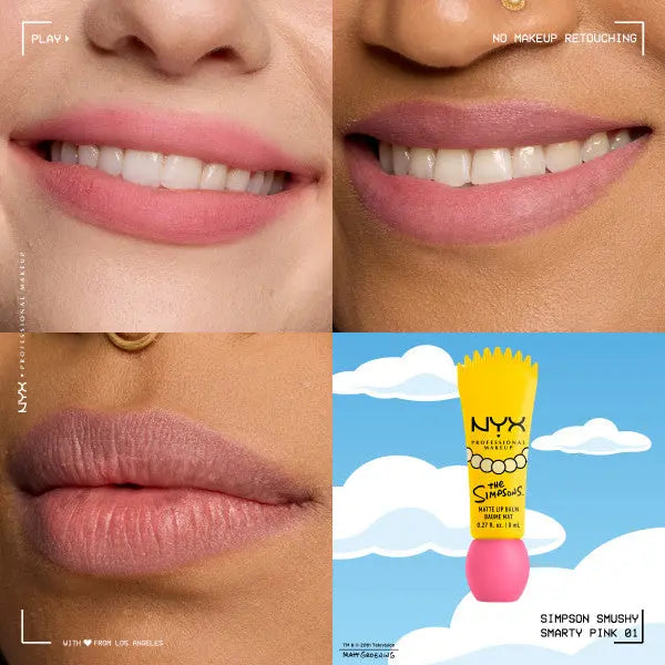 NYX Professional Makeup Simpson Smushy Blurred Finish Matte Lip Balm Lisa Smarty Pink