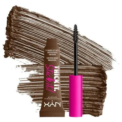 NYX Professional Makeup Thick It. Stick It! Brow Gel 06 Brunette, getinte wenkbrauwgel, foto 3 van 4