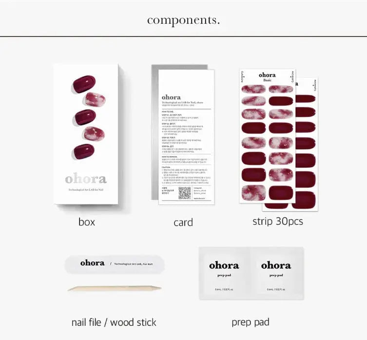 Ohora Semi Cured Gel Nail Strips N Mulberry