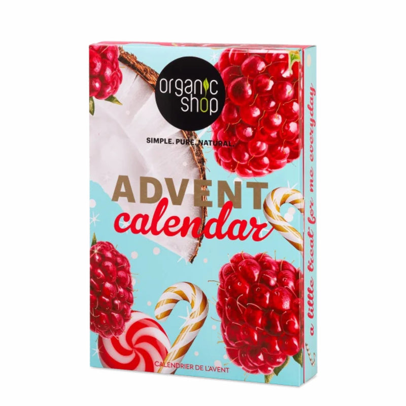 Organic Shop Advent Calendar, adventskalender met 24 natuurlijke beautyproducten voor huid en lichaam