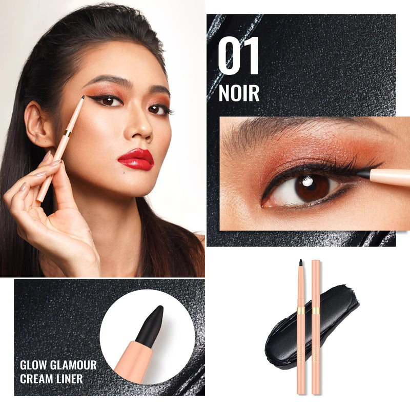 Oulac Glow Glamour Cream Eyeliner 01 Noir