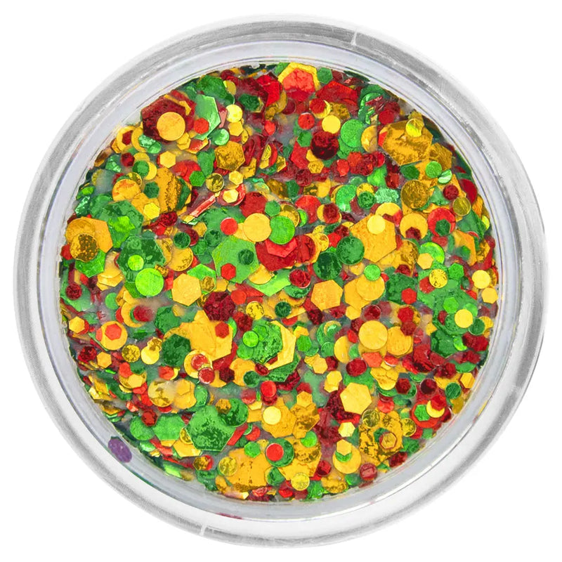 PXP Professional Colours Pressed Chunky Glitter Cream Red Yellow Green