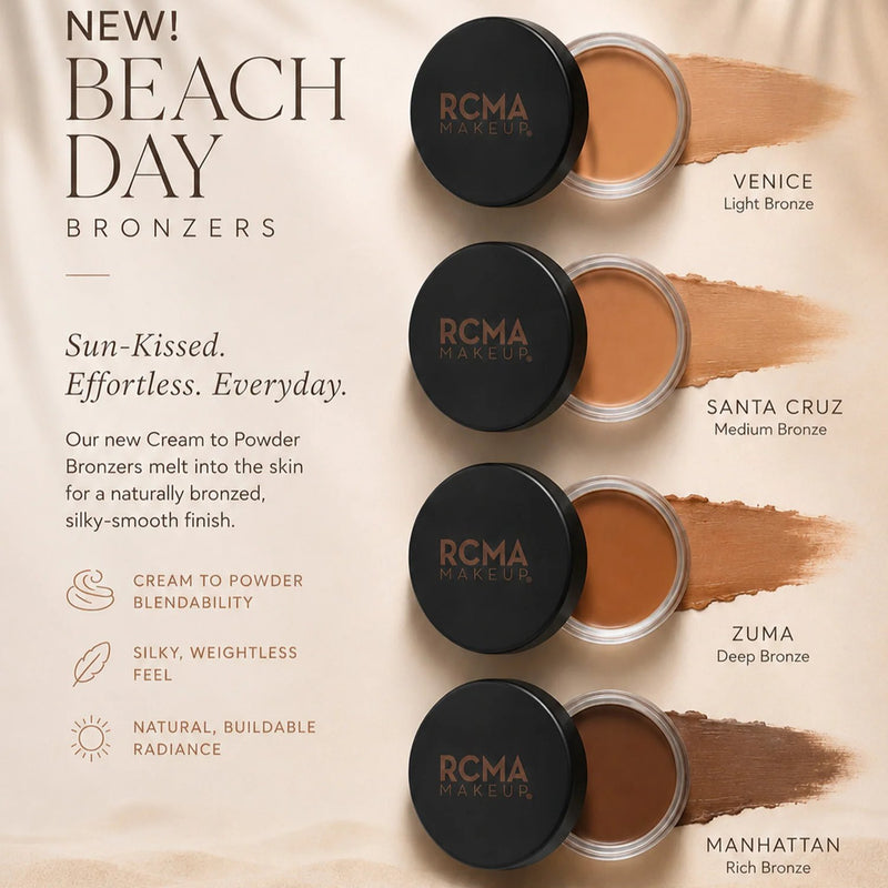 RCMA Makeup Beach Day Cream To Powder Bronzer Santa Cruz