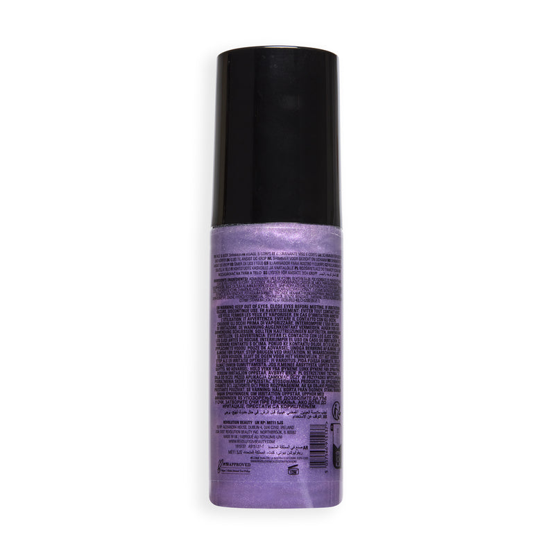 Achterkant van de Fairy Glow fles met ingrediënten en waarschuwingen