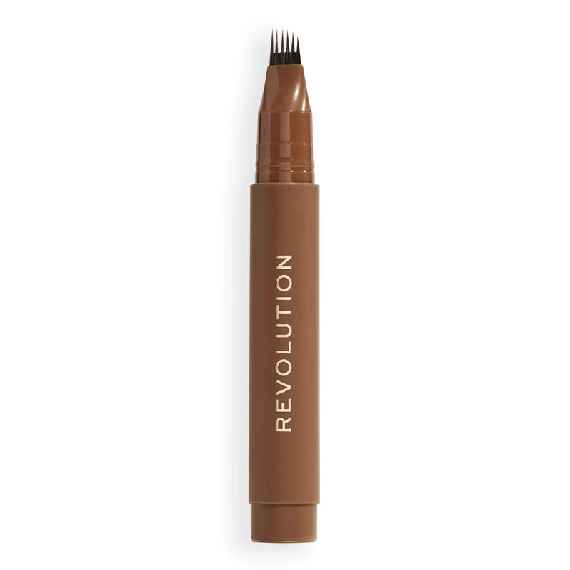 Revolution Instant Brow Hair Pen Warm Brown, wenkbrauwpen met micro-fijne applicator