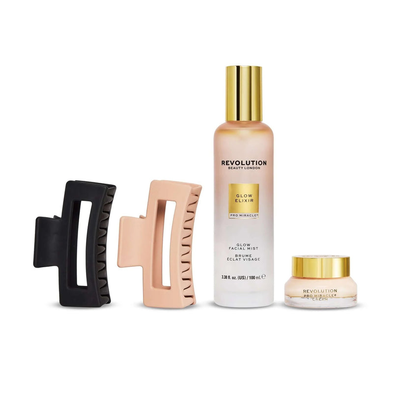 Revolution Pro Revolution Mini Day + Spray, set met Miracle Cream en Glow Elixir