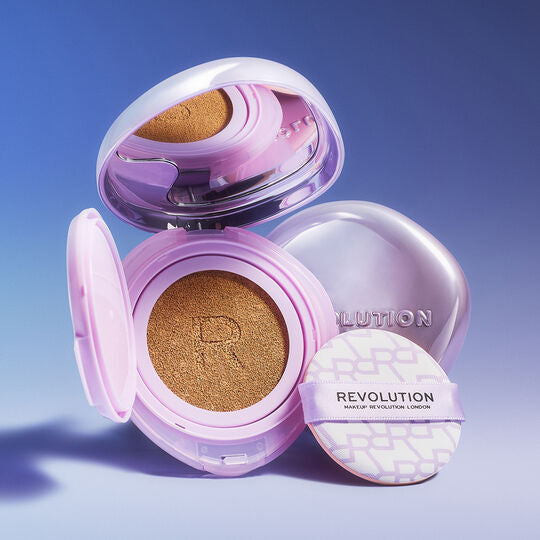 Revolution Superdewy Cushion Foundation Light Neutral Cool, lichte foundation met dewy finish, foto 3 van 10