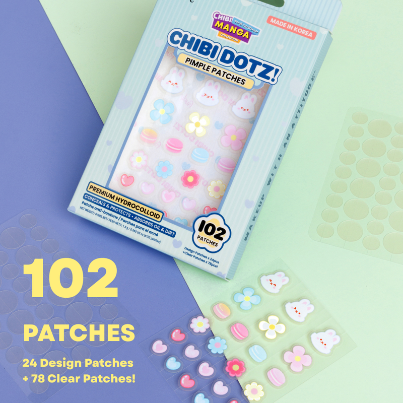 Rude Cosmetics Chibi Manga Collection Chibi Dotz! Pimple Patches Goodnight Neko, hydrocolloïde patches, foto 5 van 7
