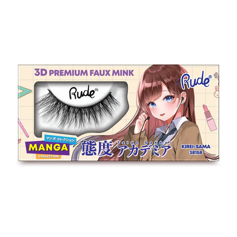 Rude Cosmetics Manga Collection 3D Faux Mink Lashes Kirei Sama, nepwimpers voor volume