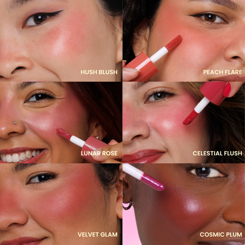 Rude Cosmetics The Glow Up! Illuminating Serum Blush Celestial Flush, vloeibare serum blush, foto 6 van 7