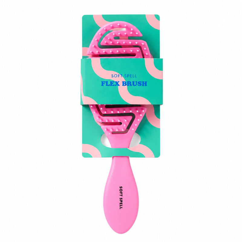 Soft Spell Flexi Brush Pink, flexibele haarborstel voor alle haartypes