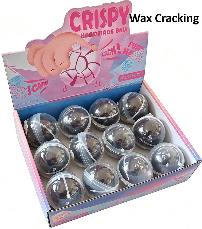 Squishy Brown Wax Cracking Ball Squishy 2