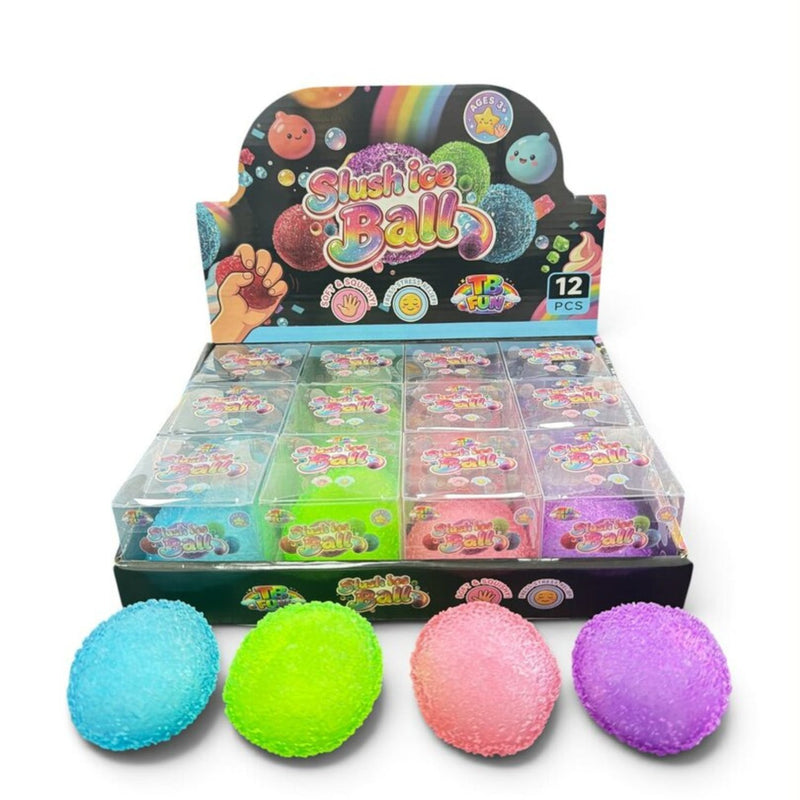 Squishy Mystery Slush Ice Ball Squishy, stressbal met 'crushed ice' textuur