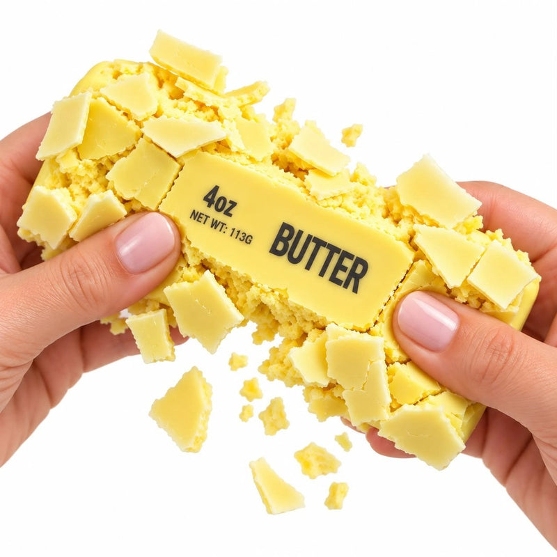 Squishy Wax Cracking Mystery Butter Squishy, een boterstaafje squishy met krakend geluid