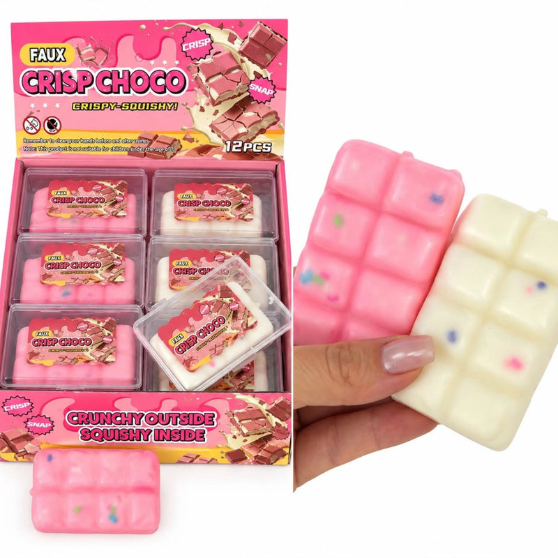 Squishy Wax Cracking Mystery Chocolate Bar Squishy, speelgoed dat kraakt bij knijpen