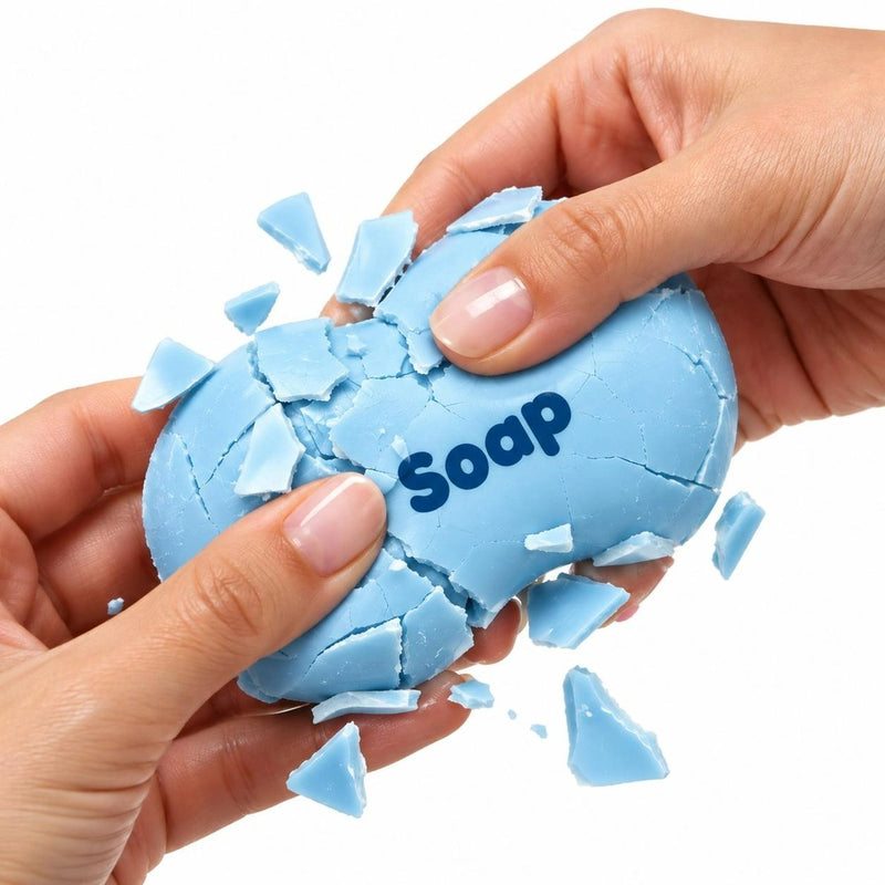 Squishy Wax Cracking Mystery Soap Squishy, zeepvormige squishy met krakend ASMR-effect.
